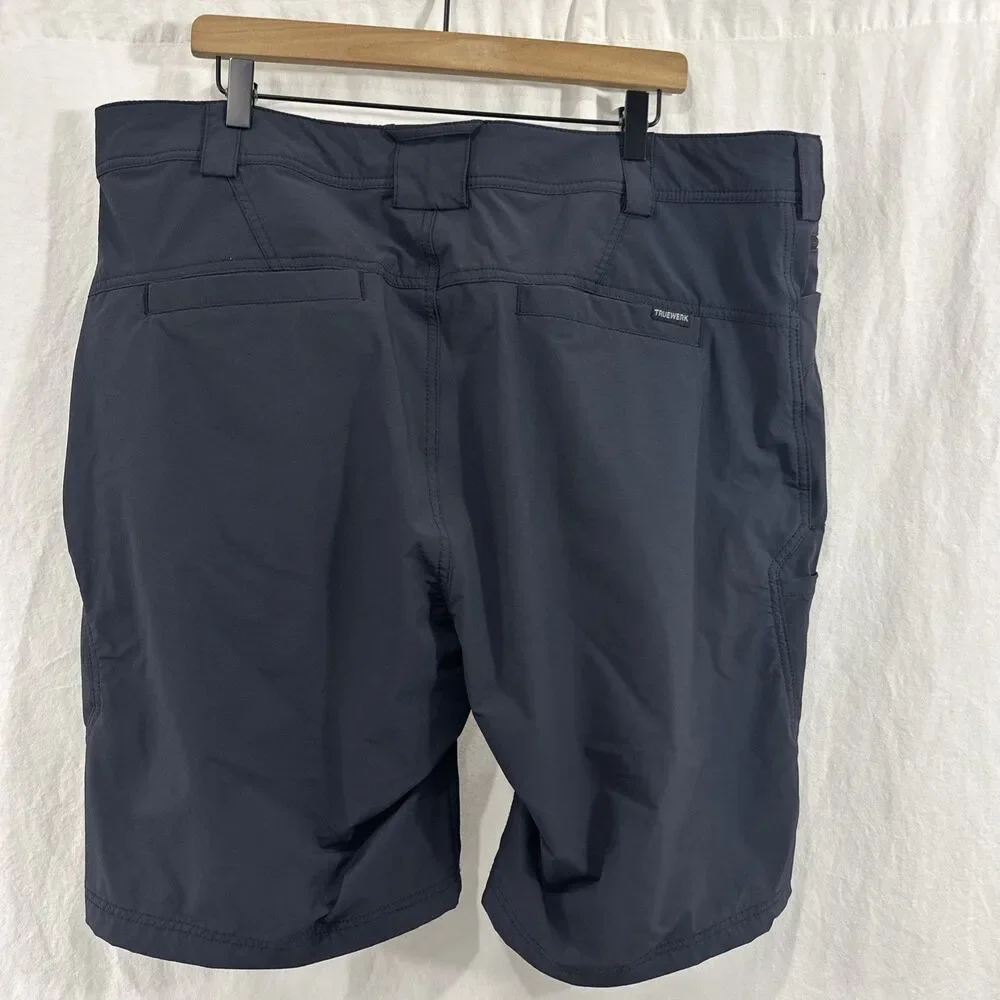 Truewerk T1 Werkshort Blue Shorts Mens Sz 42 Long Outdoor Utility Cargo Stretch